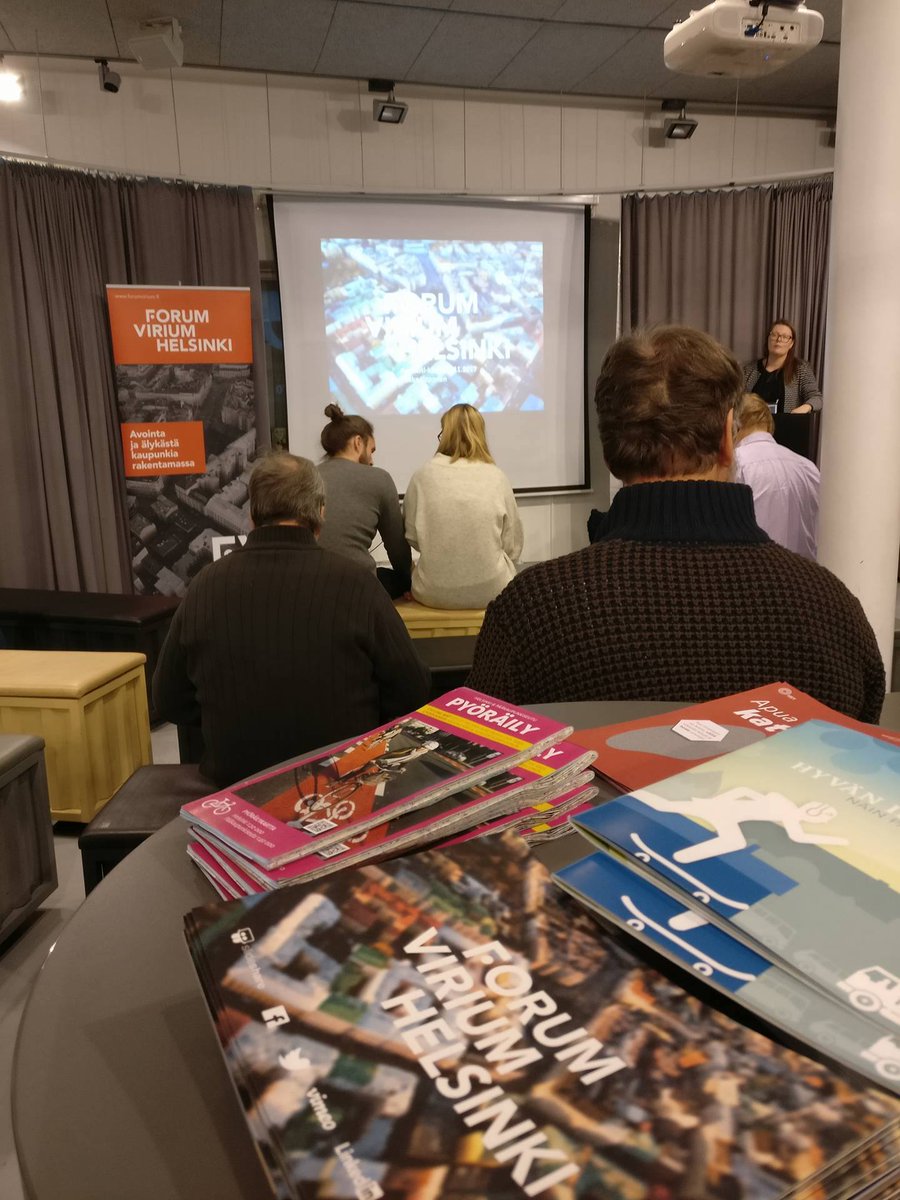 ForumVirium's tweet photo. #ambiciti #jätkäsaari has started with talking points on #airpollution and #noiselevels. Citizens of #helsinki are joining the walk. https://t.co/QHOoQixJhw