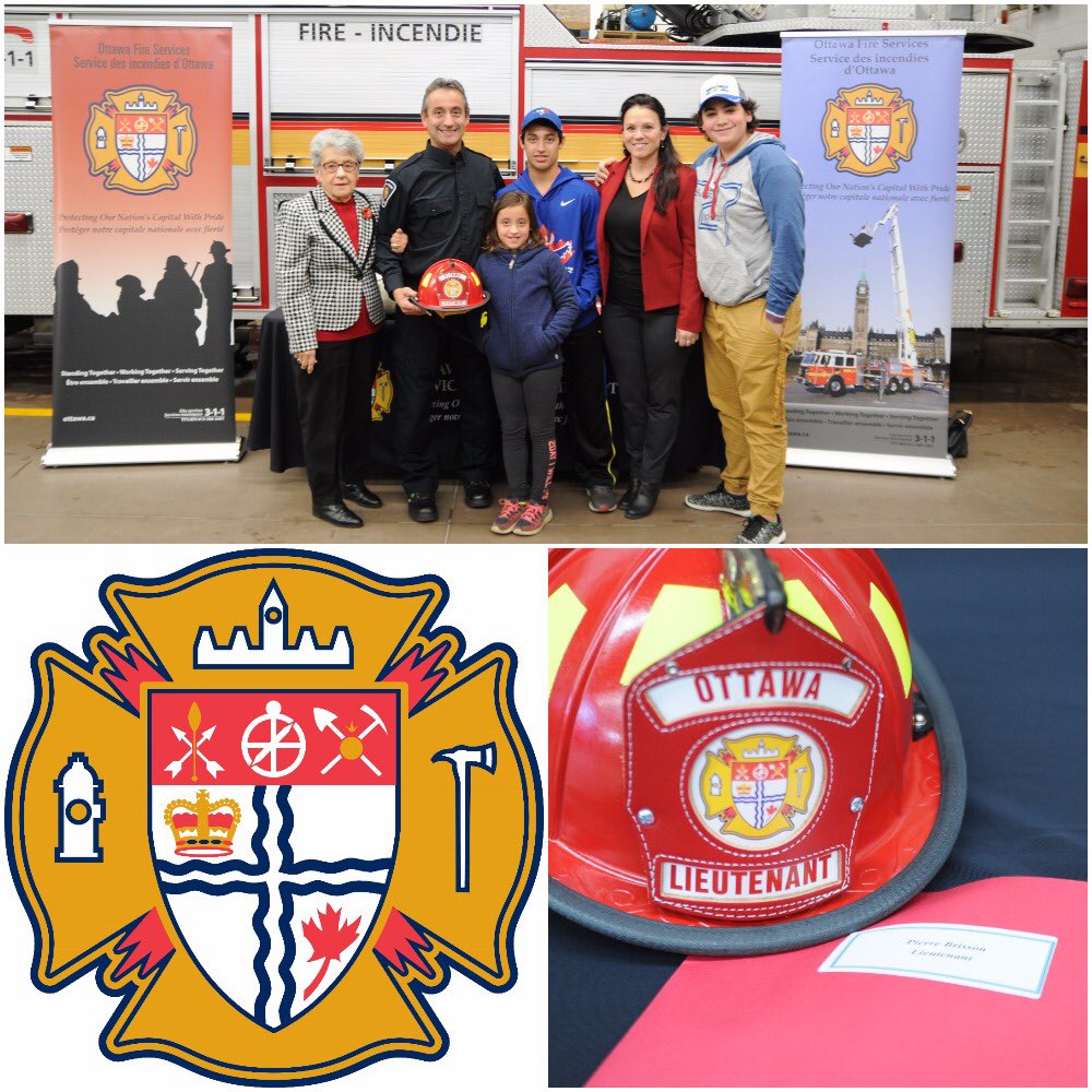 ChiefAyotte's tweet photo. Celebrating success w/ family is important @OttFire Congratulations/Félicitations Lt. Brisson on this milestone. Wishing you all the best! https://t.co/atcFnpX9sa