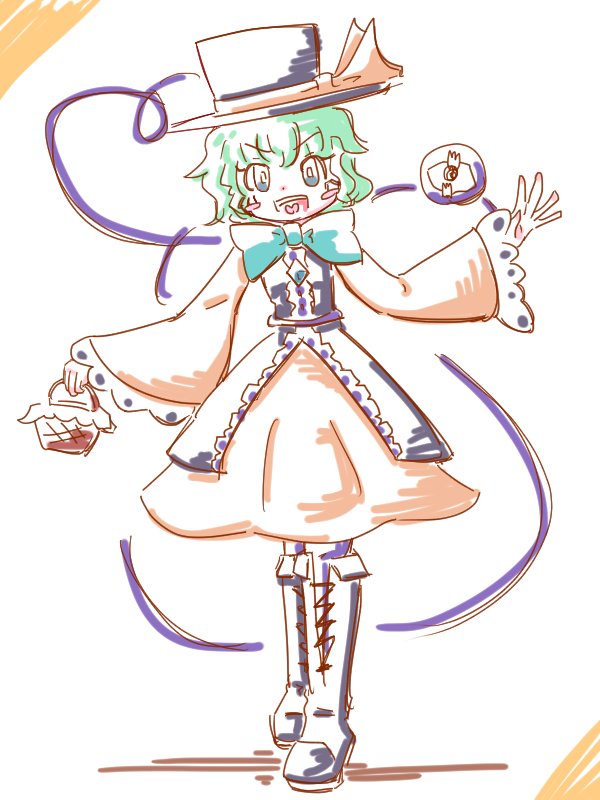 古明地こいし 「#東方ハロウィン2017上げた漫画のこいしのデザインだけ。こいしは元の配色も服も」|愚華🌵のイラスト