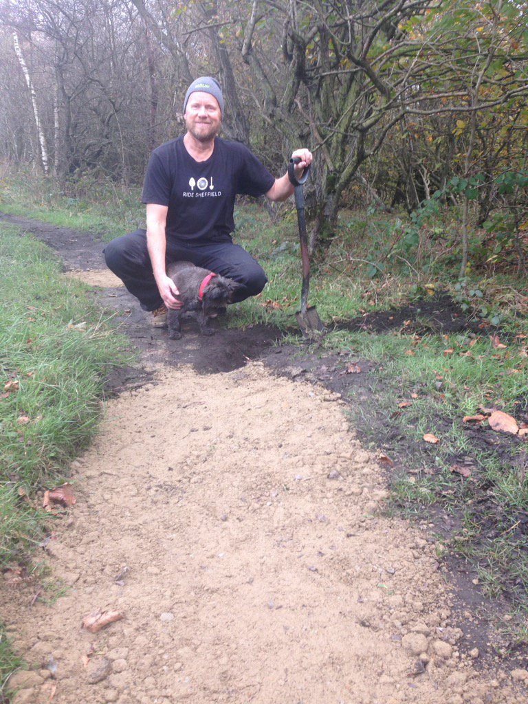 ridesheffield's tweet photo. @ridesheffield volunteers have been busy on Blackamoor today - let's keep singletrack single! @WildSheffield https://t.co/ILSLByZNzm