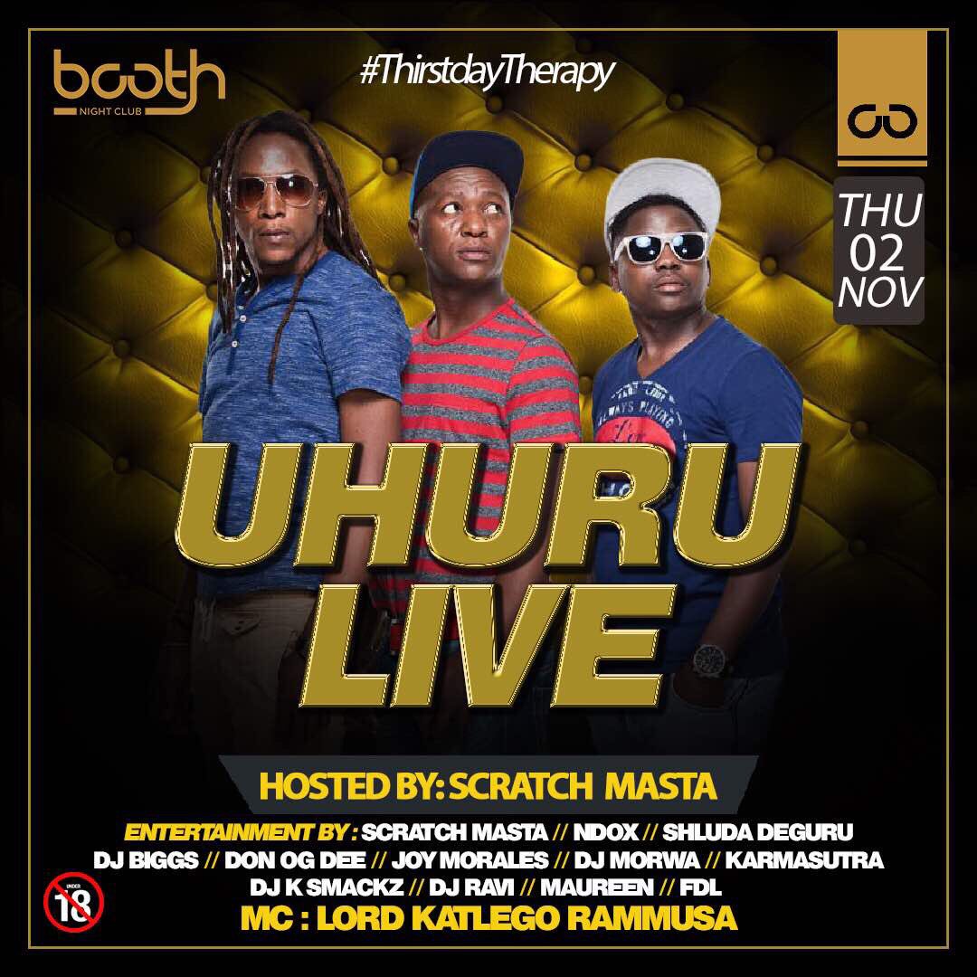 So_Sididi's tweet photo. #ThirstyTherapy presents #UhuruLive with performances by #WaveDave &amp; #AfricanHeartFtSkekParty it’s gonna be a fun night🔥🔥🍾🍾 #BoothNightClub https://t.co/Pdb8NkhYVt