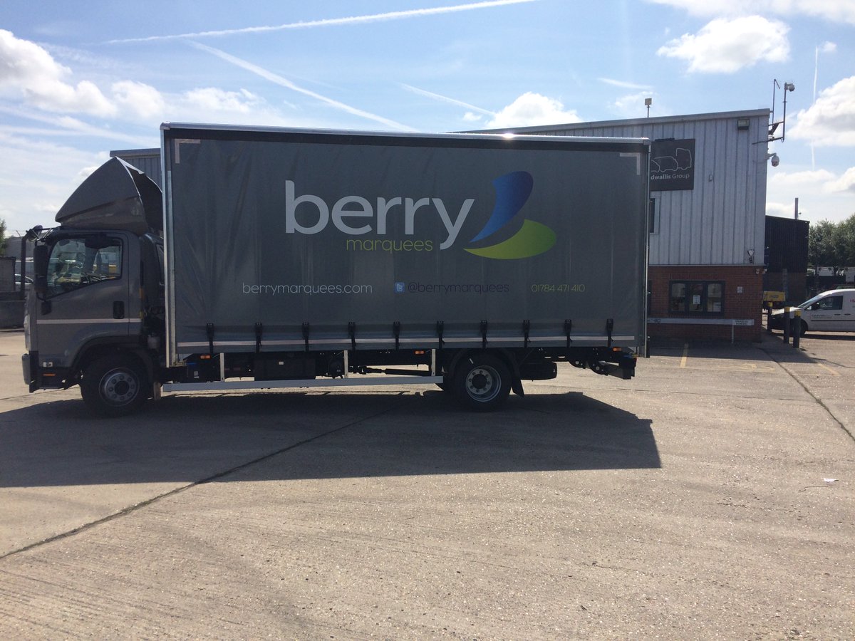 12t Curtainsider box body, wrapped in grey for our existing customer <a href="/berrymarquees/">Berry Marquees</a>. Supplied by <a href="/CordwallisGroup/">Cordwallis Group</a> 👍