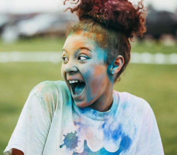 First ever CMS CARES COLOR RUN 10/26/17. The chilly day didn't stop us!  Students &amp; teachers had a blast! #antibullying #colorrun #together