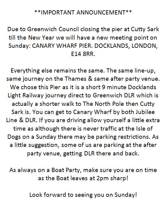 Pls RT-Important Info on Meeting Point Change for this Sunday!
<a href="/VOLTAGE_DRUMS/">V O L T A G E</a> <a href="/SerumDnb/">Serum</a> <a href="/Eksman_mc/">Eksman_mc</a> <a href="/UncleDugs/">Uncle Dugs</a> @DJUno deftickets.co.uk/events/dance-c…