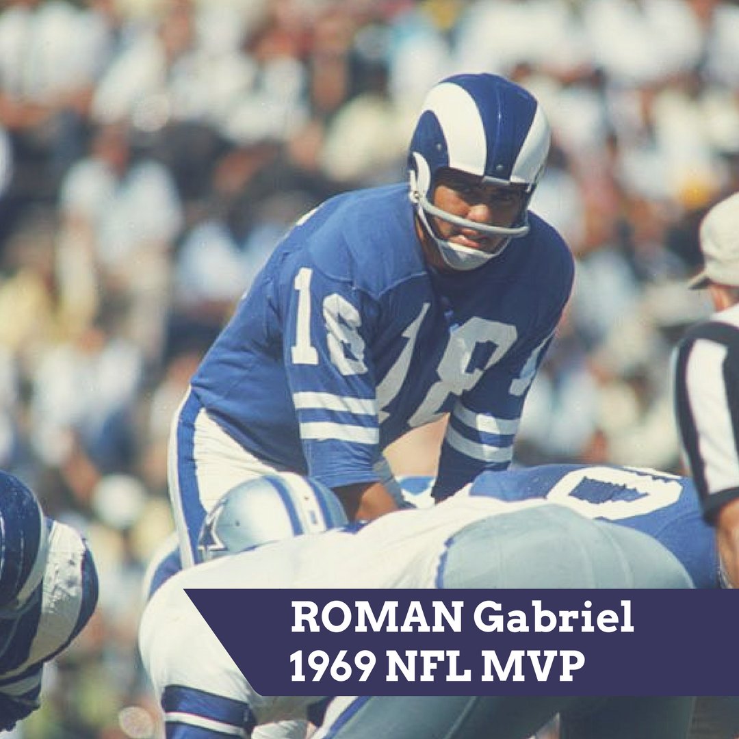 VinnySheehanJr's tweet photo. In 1969, #Rams Quarterback Roman Gabriel was awarded the #NFL MVP! 🐏🏈🐺#RomanGabriel4HOF #NCState https://t.co/GQbvcAUBEI https://t.co/MuPdzqvX4G