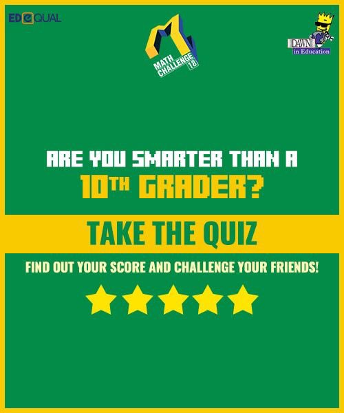 mathchallengepk's tweet photo. Quiz link: https://t.co/YBJTEujBH1
Can you beat a 10th grader?

Details: mathchallenge.pk
Last date to register: 31st Oct, 2017. https://t.co/43MhR56qt4