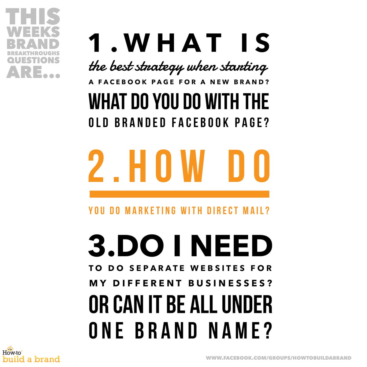 BrandExpertTips's tweet image. Questions for tonight’s BRAND Breakthroughs Show!!! Will you be joining us at 7pm London time? facebook.com/groups/howtobu… #BizQuestion #BizTalk