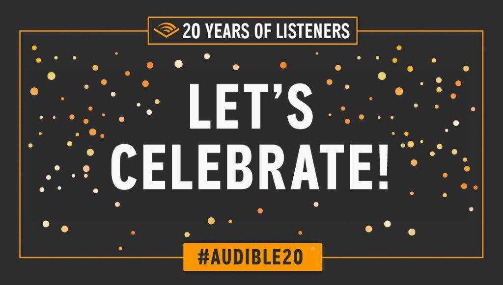 audible_com's tweet image. Join us in 20 days of celebration! Get exclusive listener offers and more, updated daily November 1 - 20. #Audible20 adbl.co/audible20