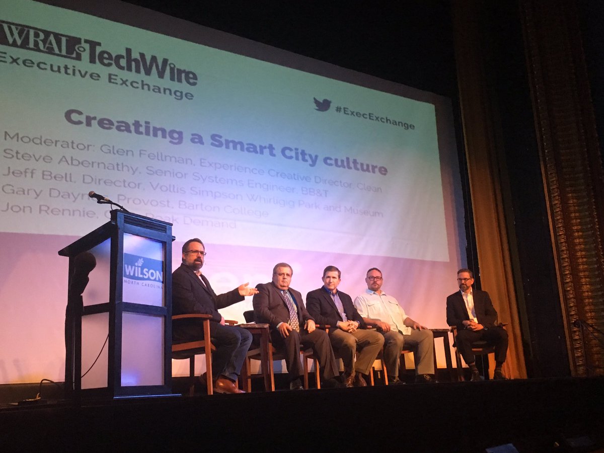WilsonNC's tweet photo. Panel: Creating a Smart City Culture #ExecExchange #GigEast2017 https://t.co/y8A2TuGiCb