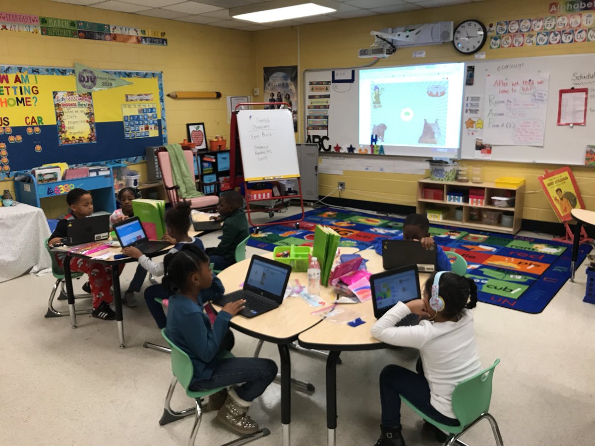 MsCarlough's tweet photo. Excited to show off our Scratch projects today at the showcase!!! #CMSDJV https://t.co/mCotbghxe3