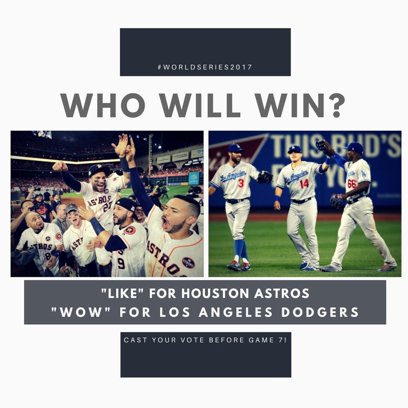 bandwbaseball's tweet photo. Who will win Game 7 of the #WorldSeries? https://t.co/U8JhcWWfD7