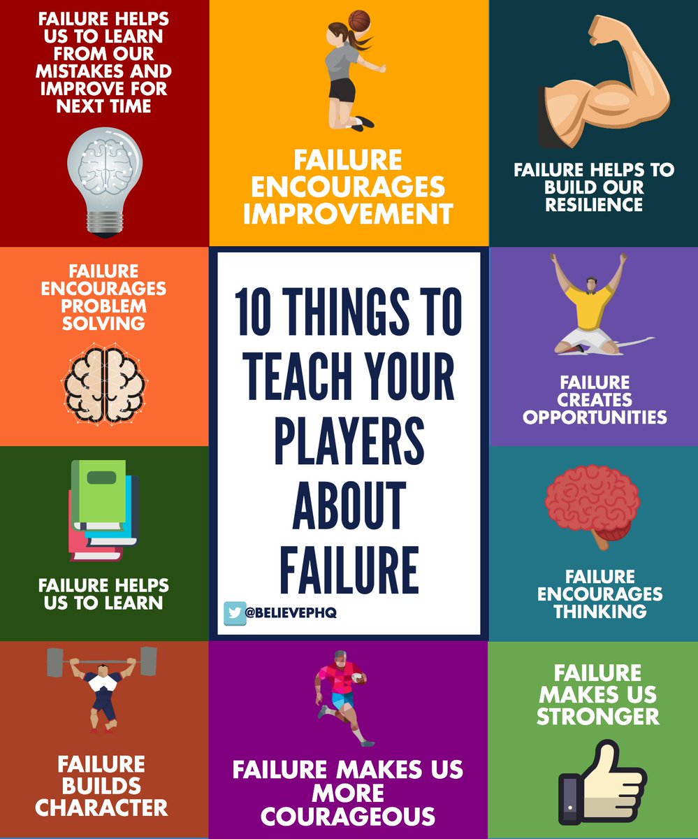 BelievePHQ's tweet photo. 10 things to teach athletes about failure https://t.co/kbPyl4RPsw