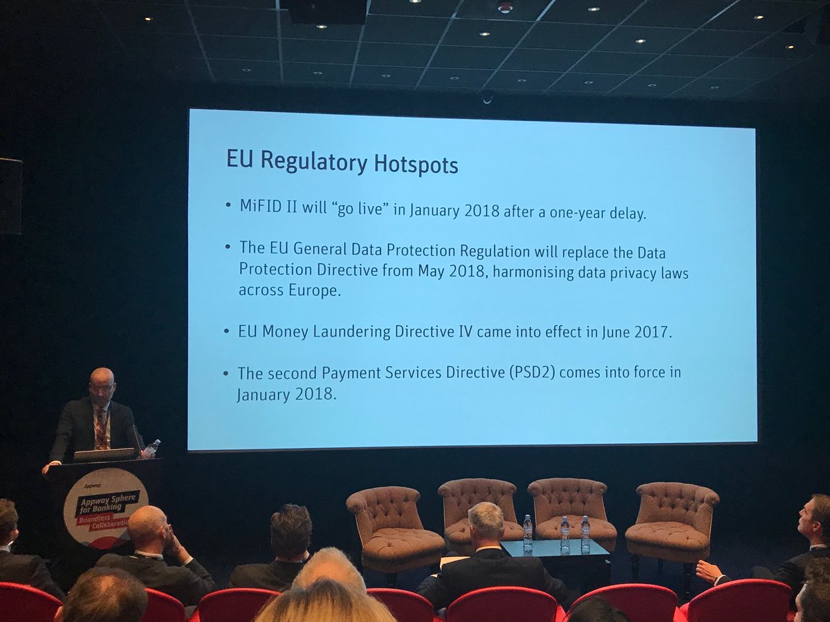TheWealthMosaic's tweet photo. It’s a regulatory tsunami! Steve Harris from @WealthBriefing at the #appwaysphere in London @Appway #wealthknowledge #wealthischanging https://t.co/D8nAbCAZJ8