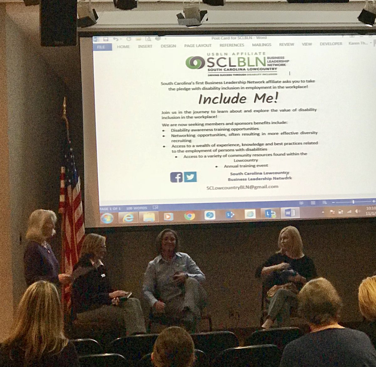 sclbln's tweet photo. Great panel discussion with local employers discussing their disability inclusion programs. https://t.co/dGBpZ11XUL