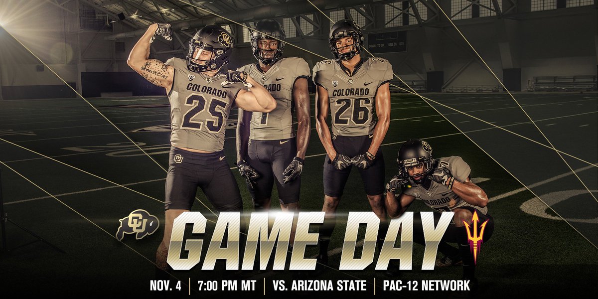 CUBuffsFootball's tweet photo. GET UP!!! It's Gameday in Tempe, AZ #BeatASU https://t.co/Wln9UhojRj
