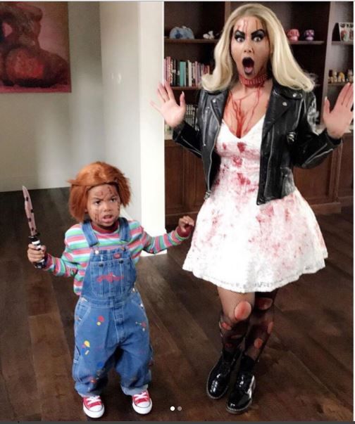 raphouse_'s tweet image. #MommyDuties: #Roomies, how are y’all feelin #AmberRose and #Bash’s Halloween costumes this year? Did they kill it as #Chucky and #Tiffany?!