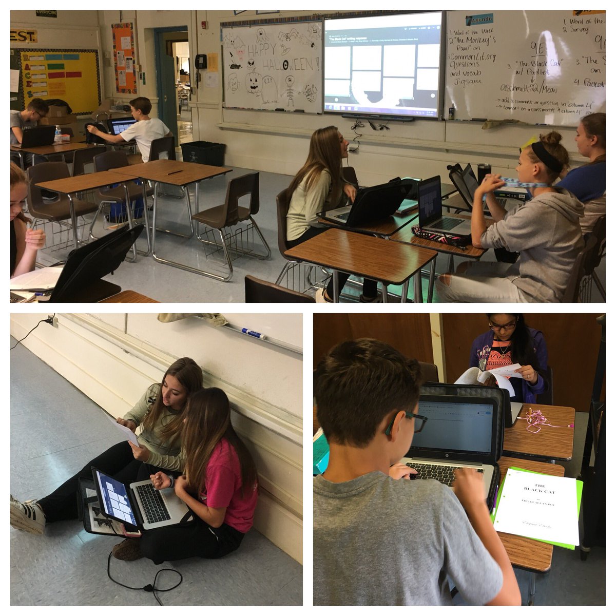 colls_academic's tweet photo. Writing about “The Black Cat” on @padlet with @MsSchmidtOPS 9th graders. My man Poe had some issues. 😬 #opsedu https://t.co/EMZxZSeYrN