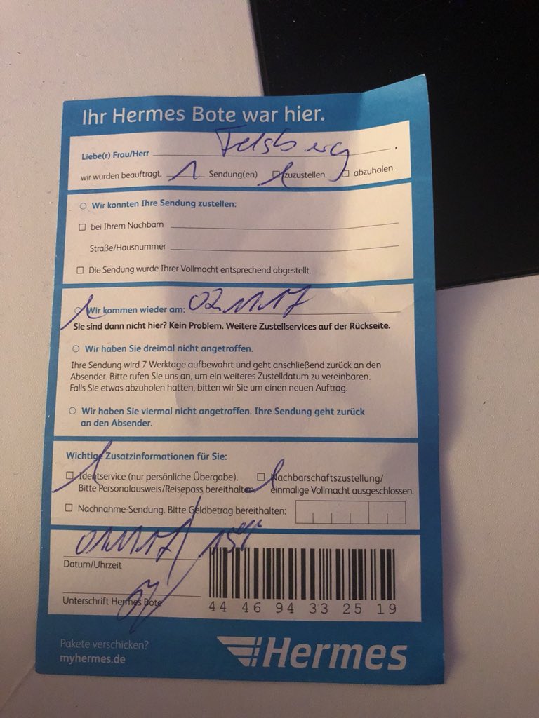 DerChriizz's tweet photo. @hermesDE Bitte zum Paketshop in die Lindenstraße 10 in 19370 Parchim zustellen? https://t.co/Bp0jTcgYXF