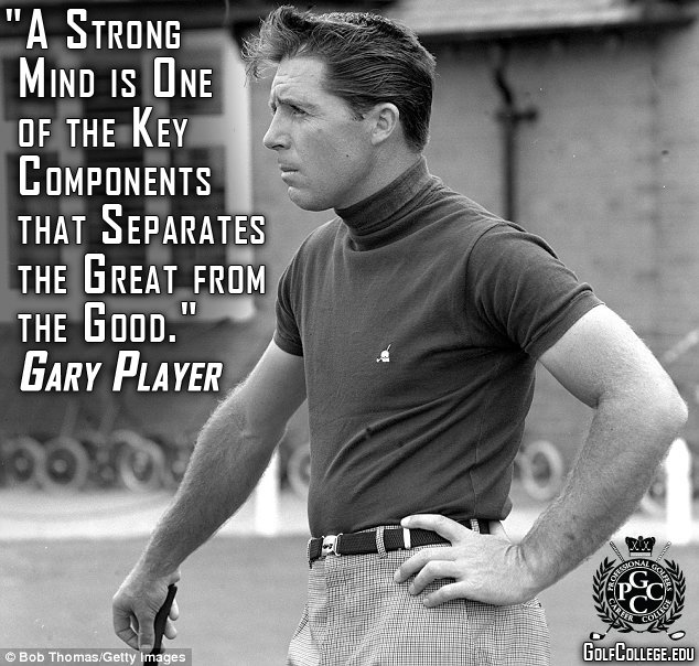 Happy 82nd Birthday Gary Player! Here\s words of wisdom from the golf legend. 