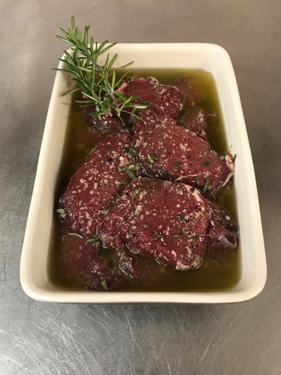 Fountains abbey venison
Loin medallions in a garlic and fresh rosemary marinade.
Pan fry , ready in minutes.
Full venison menu now available