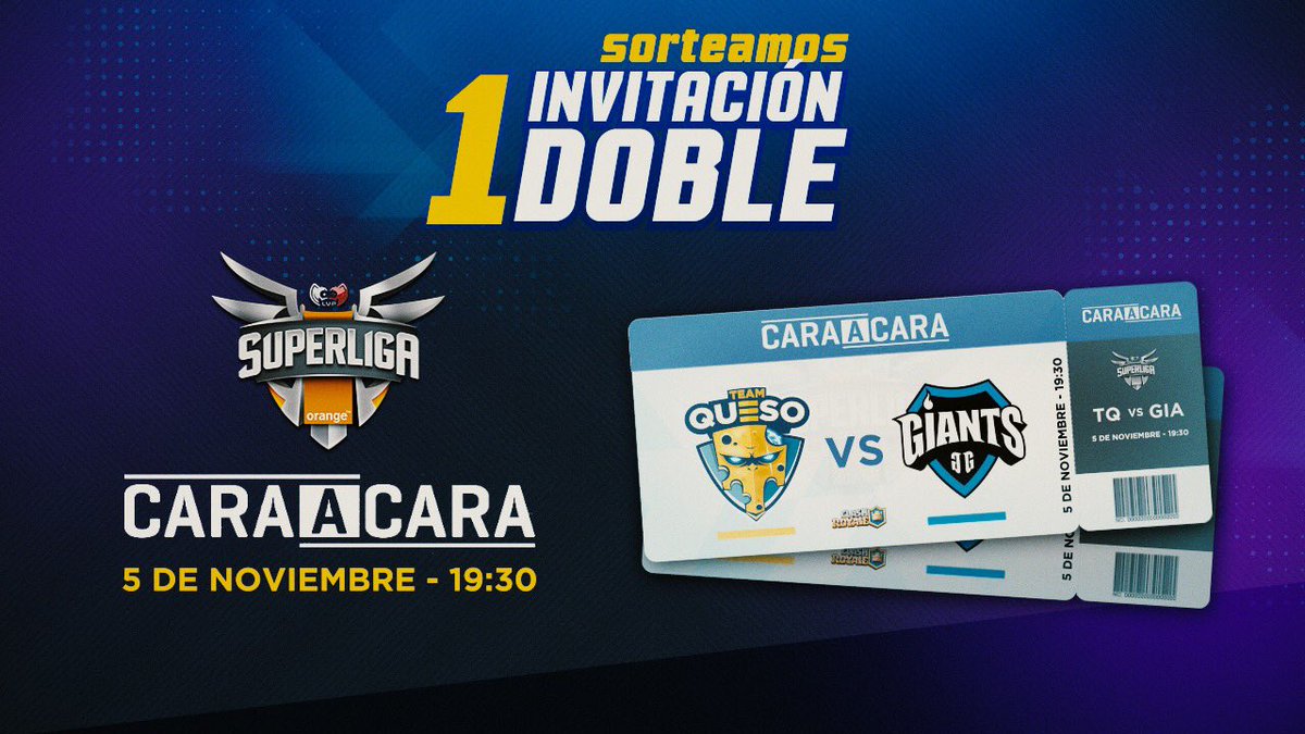 SORTEOOOO!!
🔥Invitación para #SuperligaOrangeCR vs @GiantsGaming 🔥Requisitos:
1) Que te guste el queso 🧀
2) Seguir a <a href="/TeamQuesoGG/">Team Queso</a> 
3) Dar RT