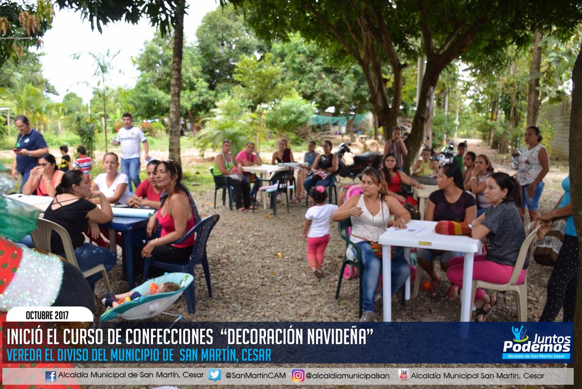 SanMartinCAM's tweet photo. Inició del curso de confecciones “Decoración Navideña” En  la vereda El Diviso del Municipio de San Martín, Cesar. https://t.co/eE67cEp2bs