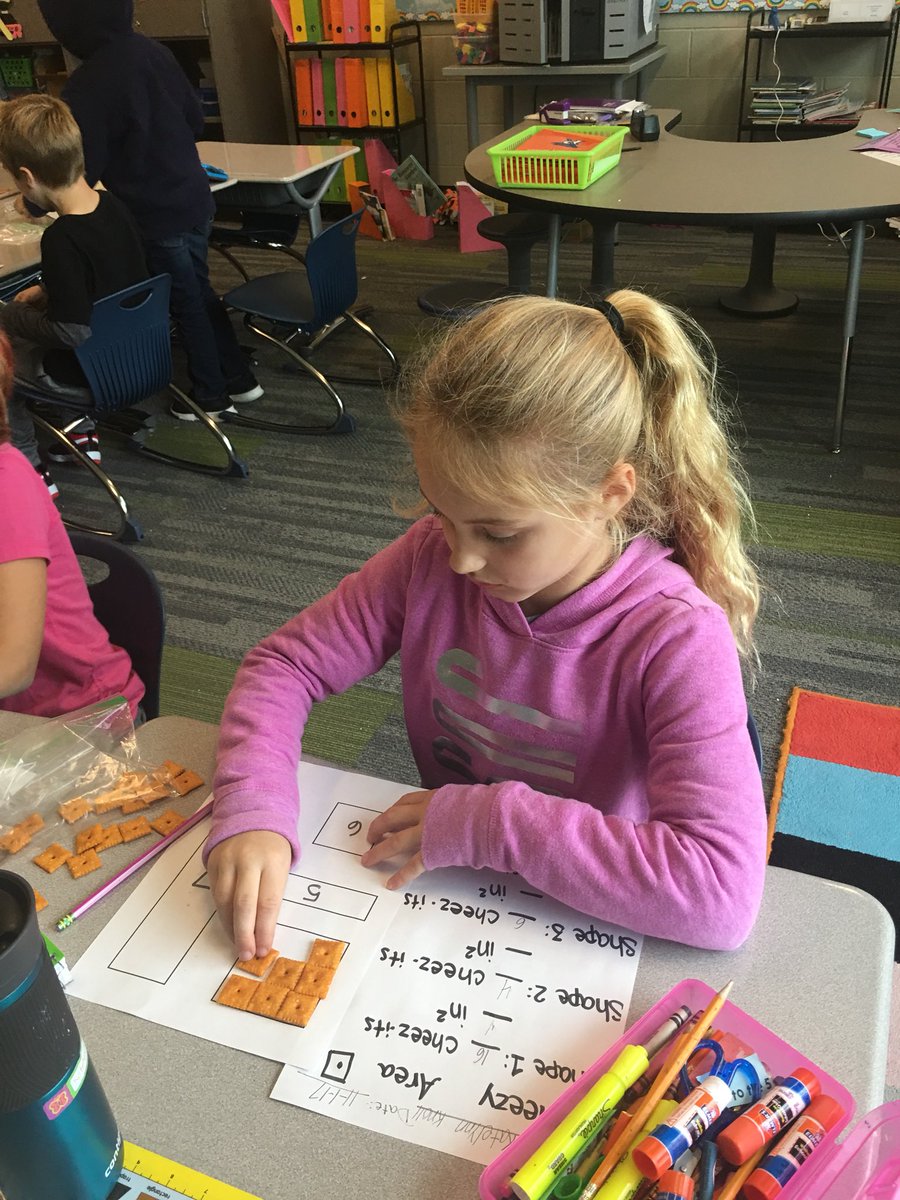 We had so much fun measuring the area of rectangles with Cheez-It’s!!! #pearsonpioneers