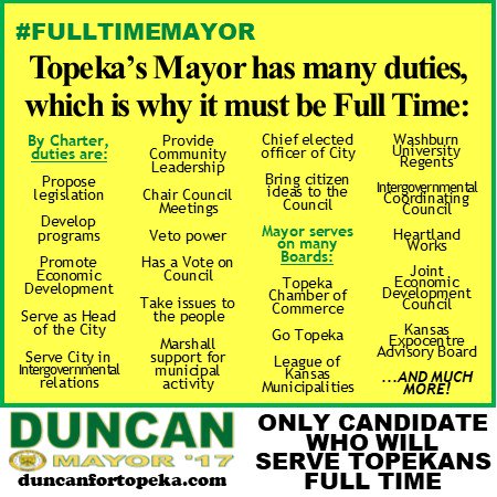 SpencerLDuncan's tweet photo. #Topeka #topcity #FullTimeMayor https://t.co/prBC9tBhcU