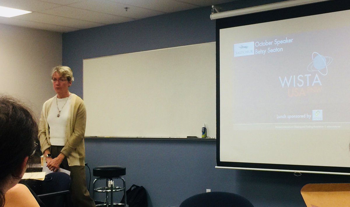 PingleProfile's tweet photo. We had a great time at the @WISTAInt Lunch and Learn featuring Betsy Seaton, SVP of Operations at @Saltchuk. https://t.co/hozUh0xLKq