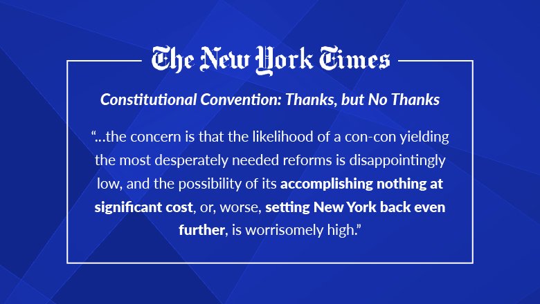 VoteNoNY's tweet photo. Via the @NYTimes - Constitutional Convention: Thanks, but No Thanks: https://t.co/5YOB9ZpJHN https://t.co/WY1FqyIH4a