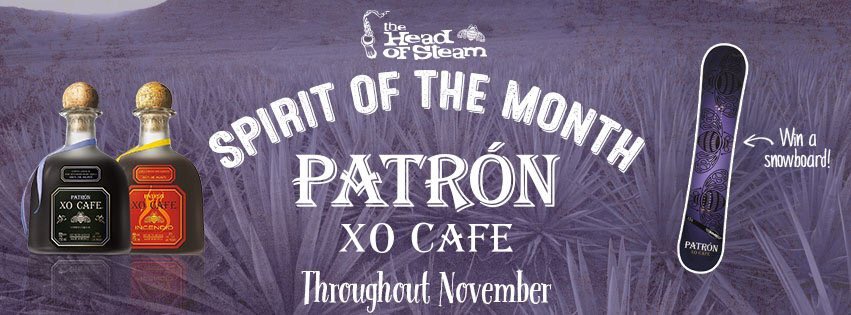 HOS_Quayside's tweet photo. Nov’s #SpiritoftheMonth is @Patron, &amp; there’s two of ‘em! The sultry XO Cafe &amp; the fiery Incendio. We’re working them in to cocktails, too! https://t.co/J7bEvslGW4