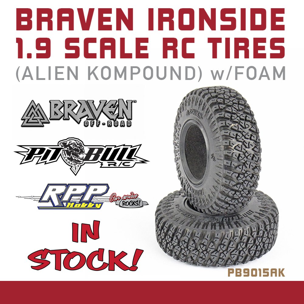 RPPHobby's tweet photo. Pit Bull RC Braven Ironside 1.9 Scale Tires - Now In Stock!
https://t.co/H9D9JNZ2uz
#rpphobby #pitbullrc https://t.co/2k732Exjos