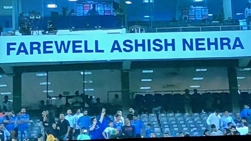 sachin_rt's tweet photo. Great win, #TeamIndia! Nice to see a well deserved farewell for #AshishNehra. Wish you &amp; your family the best of health &amp; happiness in life😊 https://t.co/Ml9zFUWCpz