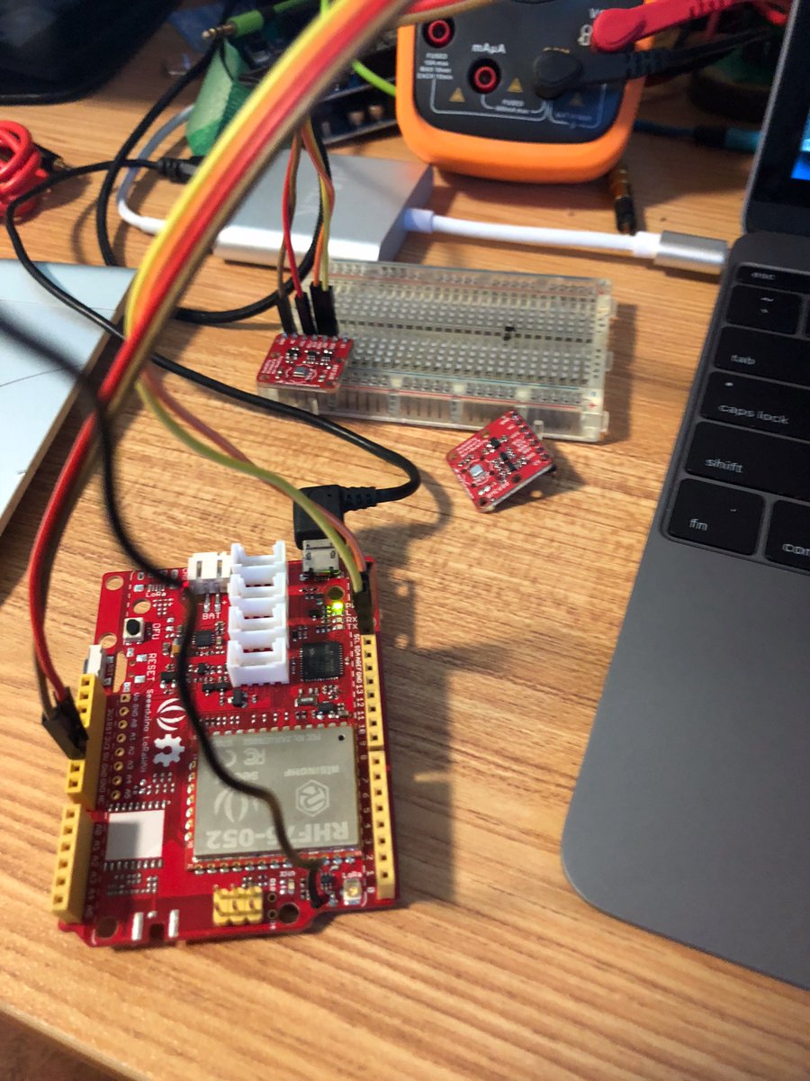 zubairhamed's tweet photo. air quality monitoring using a shiny new #bosch #sensortec #bme680 over #lorawan #ttn . any idea how to interpret gas resistance data? https://t.co/xCViEI6pj9