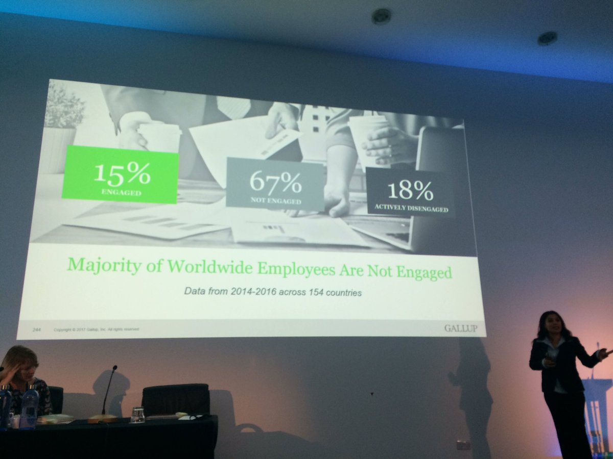 Janine_Lamont's tweet image. Gallop research shows that @ 1 billion people rate their wellbeing at work as 'struggling' #wbevent17 #QuotientBalance