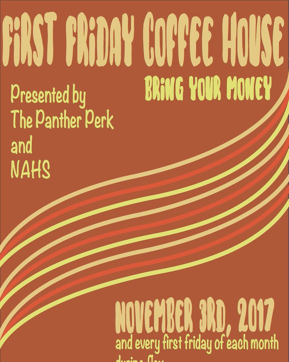 This Friday is Central York's very first Coffee House! Come during flex to the Panther Perk for coffee, snacks, entertainment, and art!