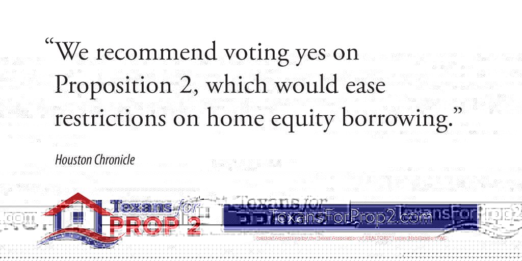 TexansForProp2's tweet photo. From @HoustonChron: Vote yes on Proposition 2 https://t.co/eNPkESCfMr https://t.co/YxWKIsHWTY