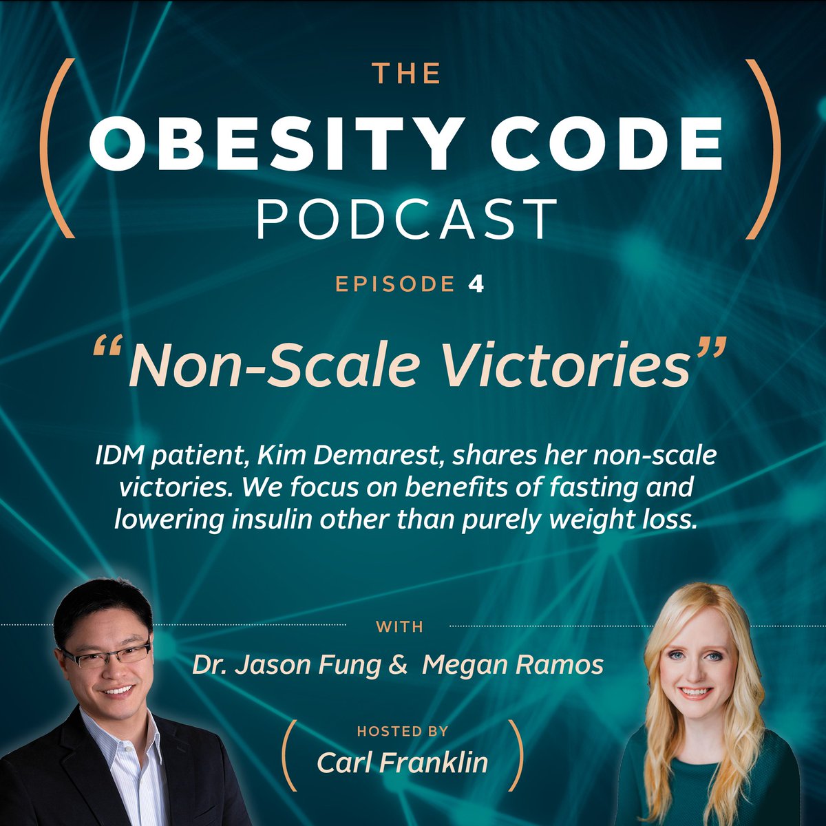 FastingMethod's tweet photo. Tune in! The Obesity Code Podcast, Ep. 4: IDM patient, Kim Demarest, shares her non-scale victories. https://t.co/4d3agzjP8O #IDMprogram https://t.co/BmuRpiICgs