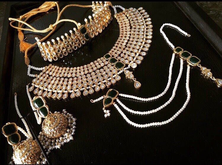 Excited to share the latest addition to my #etsy shop: Kundan tiered necklace bridal set etsy.me/2iRThLR