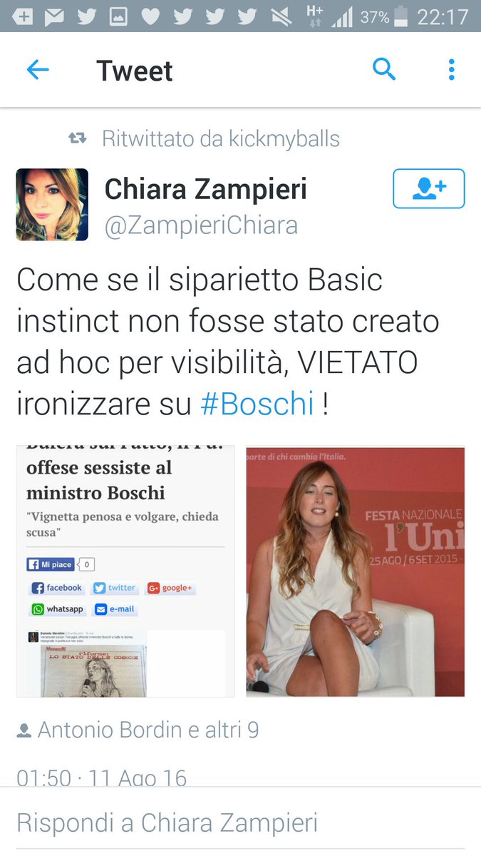 ERTIGRE2's tweet photo. @Lia72776786 @Gauro5 @Dea5stars e questa è una questione di educazione.

Io parlavo di altro:le grilline fanno più schifo dei maschietti su libertà della donna. #becere https://t.co/yi1NdE9Mfq