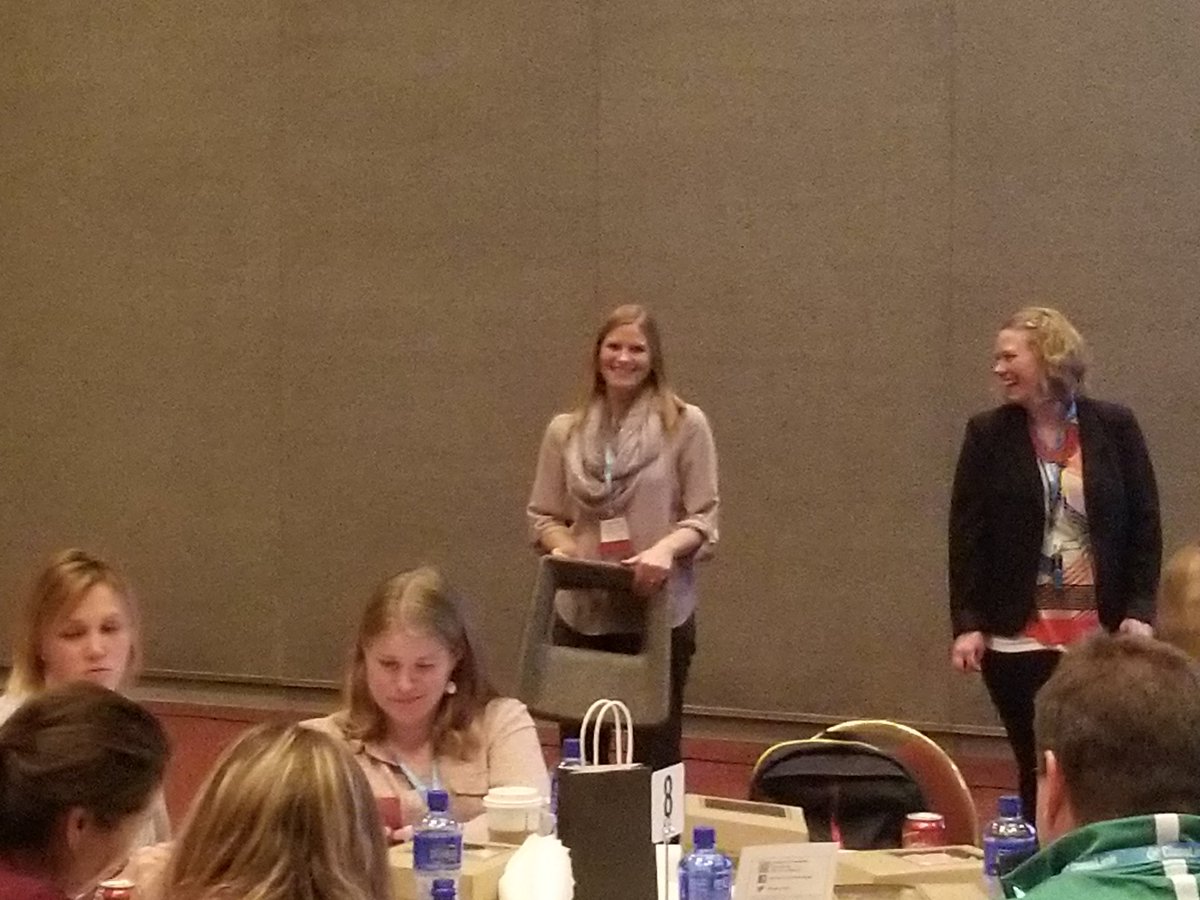 SchlenderJ's tweet photo. Congratulations @SeilerMary on your big prize. Glad we could capture some photos. #PLConf17 https://t.co/RGJvLLUtCu