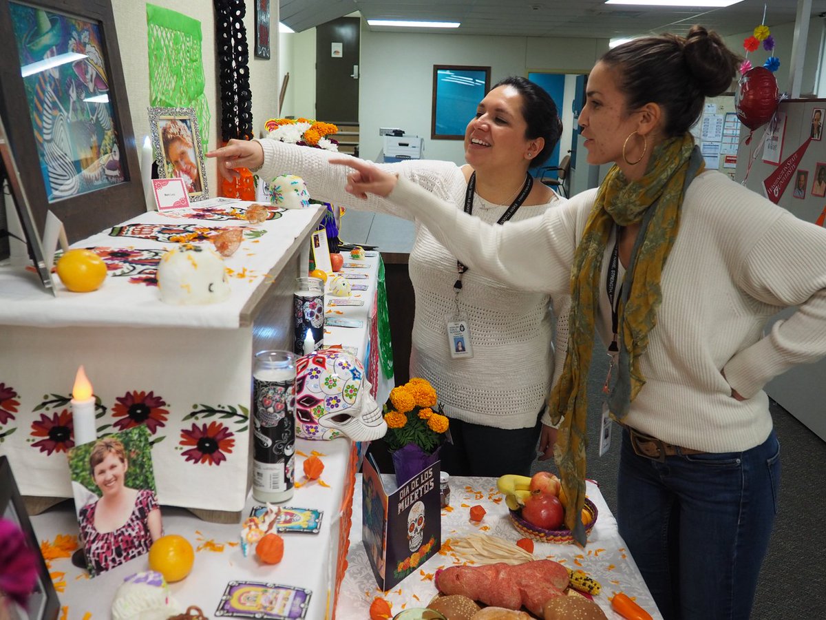 HighlineSchools's tweet photo. Honoring loved ones through Dia de los Muertos. See student created altars at the Burien Community Center on Nov. 3. https://t.co/bPzYxRWv0K https://t.co/R4Ng3bAhs7