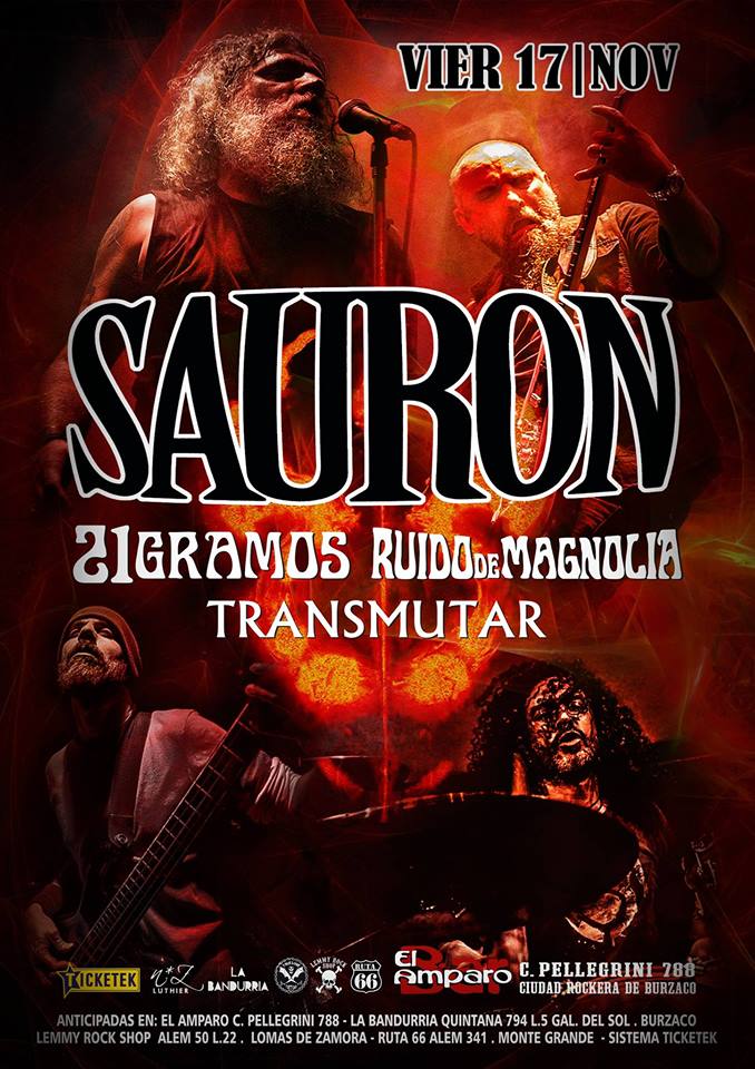Transmutar_of's tweet image. @Transmutar_of vuelve a @elamparobar junto a @sauronrock#RuidodeMagnolia @21gramosrock . Sábado 17 de Noviembre. SALE MICRO desde Quilmes!