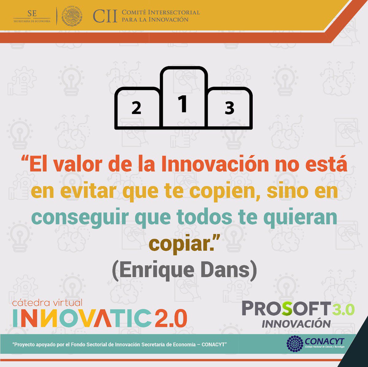 CVInnovaTICMx's tweet photo. #SabiasQué: Según el índice de Global Innovation Index 2017, a nivel regional, nuestro país es el tercero con mayor índice de innovación. https://t.co/xuEjG8hFYp