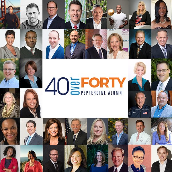 PeppAlum's tweet photo. We're #PepperdineProud to announce the results of this year's #Pepp40over40: https://t.co/HLkplgpinP https://t.co/Z6pKYdtFa2