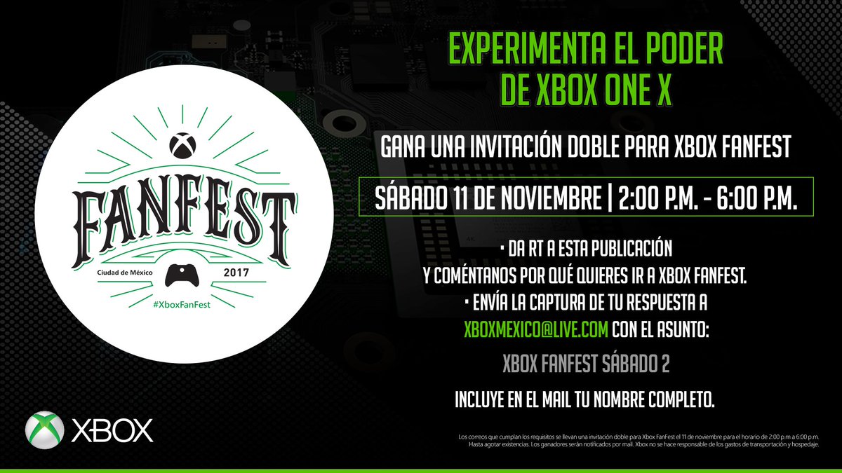 XboxMexico's tweet image. Siguen aumentando tus posibilidades de asistir a #XboxFanFest. Participa, gana y conoce la consola más poderosa de todos los tiempos.