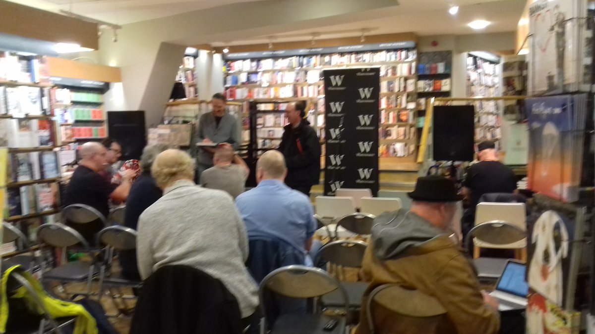 BhamWaterstones's tweet photo. We are filling up for #WONMIC tonight. It kicks off at half six, come join us! #openmic #Birmingham https://t.co/30vLWbtAEm