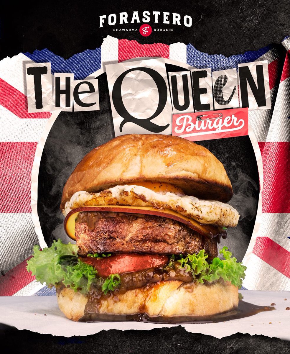 ForasteroRest's tweet photo. 🇬🇧👑¡Dios salve a la reina!👑🇬🇧 Hamburguesa inglesa Edición especial para todo el mes de noviembre. 👑🍔The Queen Burger https://t.co/odd2RjZrut https://t.co/sCAQ09Vdrb