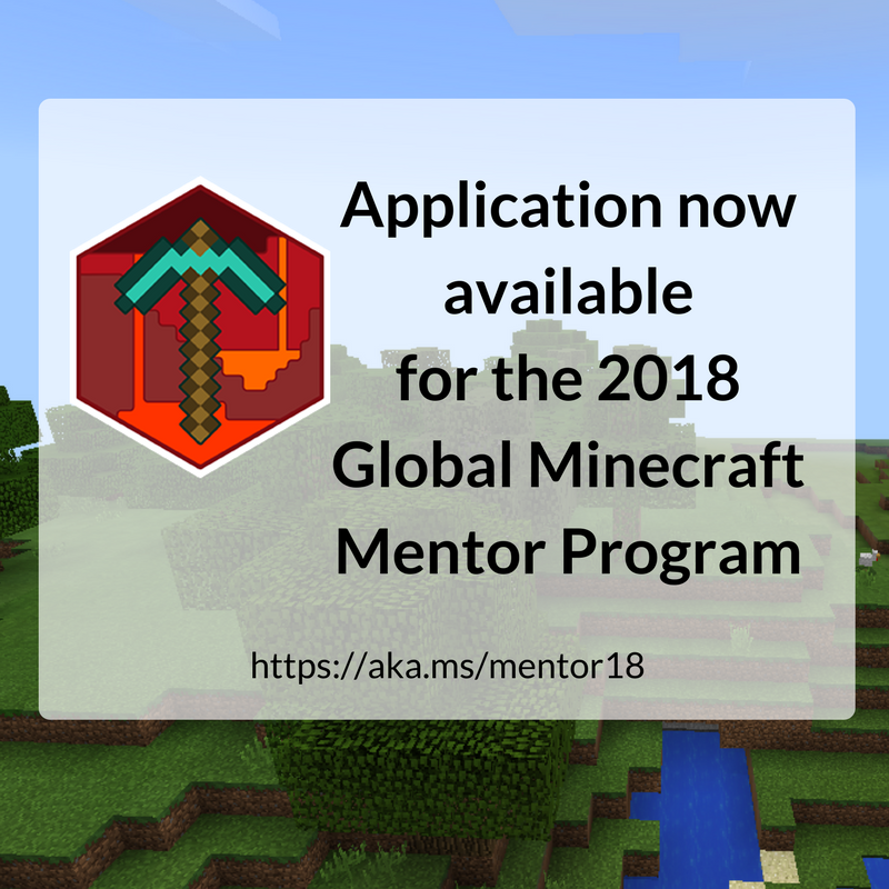 PlayCraftLearn's tweet photo. Passionate about #MinecraftEdu &amp; helping others? Our 2018 Global #MinecraftMentor application is open! https://t.co/myCe4nvwYe https://t.co/VYDyrvafyO