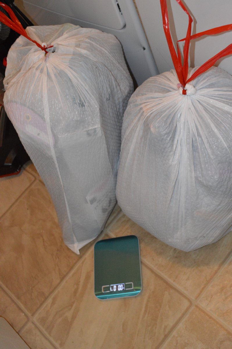 I'm clueless how one person accumulates 12 pounds of trash in less than a week, but some how I did. @CLTSWS I promise to be less trashy.